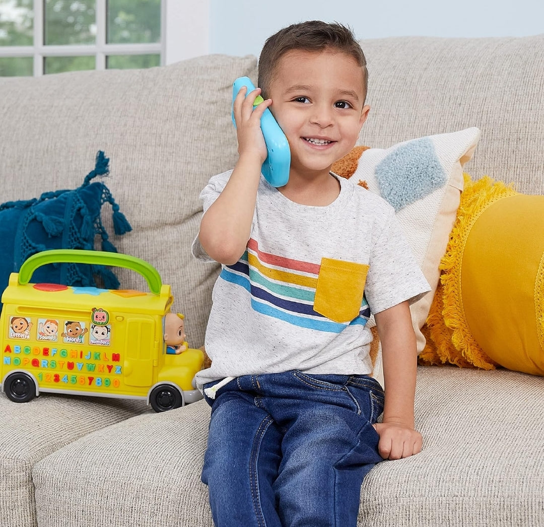 CoComelon Musical Learning Bus, Number and Letter Recognition, Phonetics, Yellow School Bus Toy Plays ABCs and Wheels on the Bus, Officially Licensed Kids Toys for Ages 18 Month by Just Play