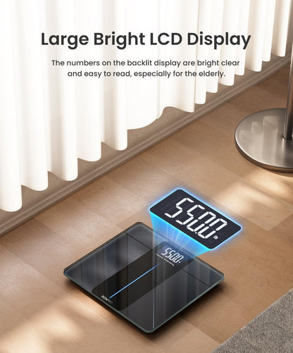 Digital Bathroom Scale w/ Large LED Display, Big Platform Weighing Machine Extra-High Capacity