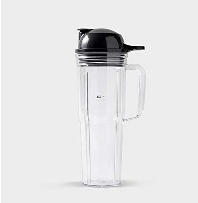 Nutribullet Travel Cup with To-Go Lid (24oz) - Clear/Black