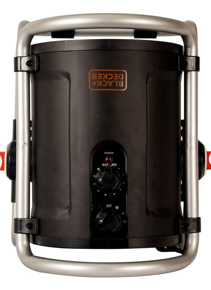 BLACK+DECKER 1500W Ruimteverwarmer, Kamerverwarmer met Laag, Medium & Waaiermodus & Drahandvatsel vir Vervoer