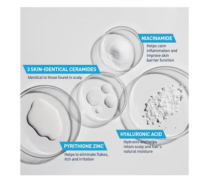 CeraVe Hydrating Anti-Roos Sjampoe en Opknapperstel, Pirition-sink Roosbehandeling met Seramiede, Hialuroonsuur en Niasienamied