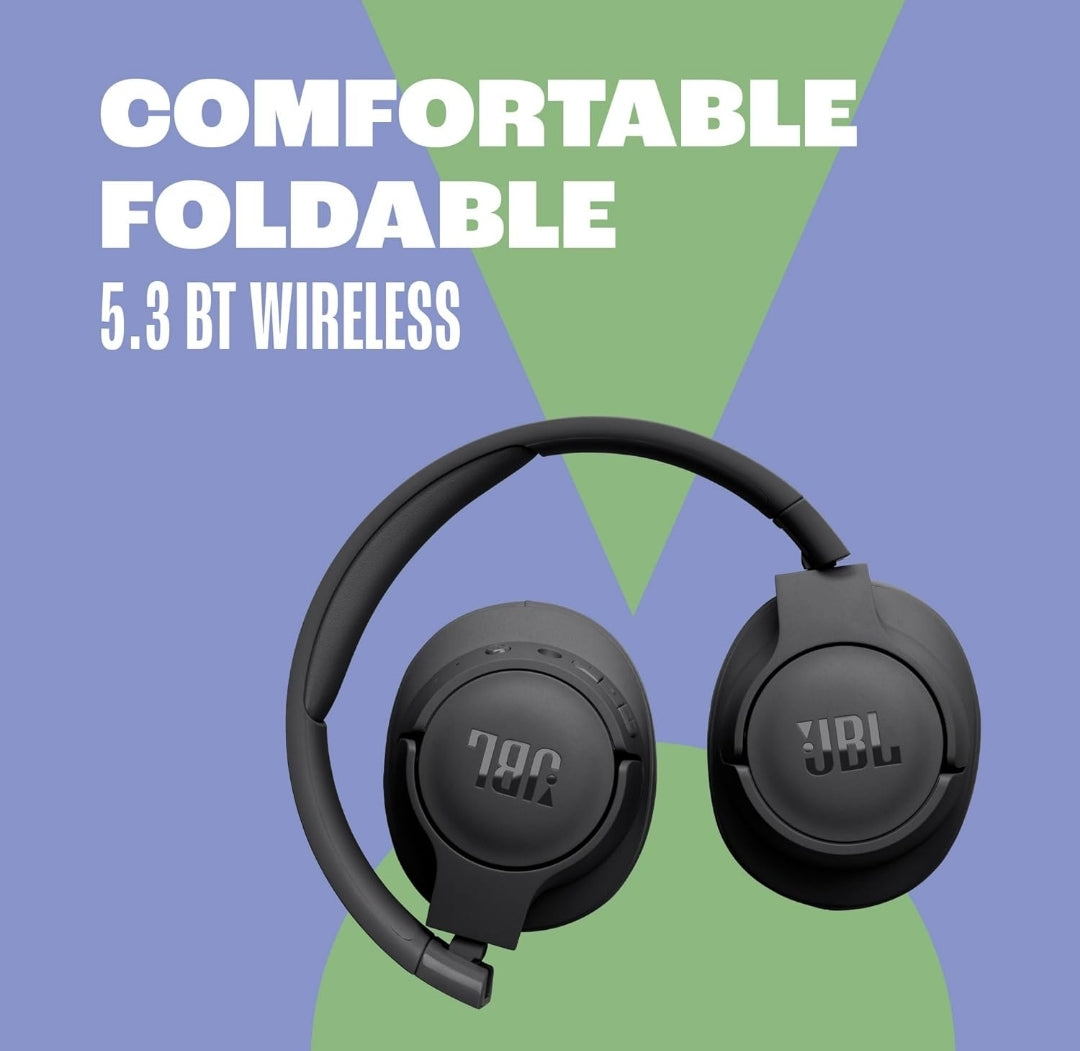 JBL Tune 720BT - Wireless Over-Ear Headphones with JBL Pure Bass Sound - (Blue)