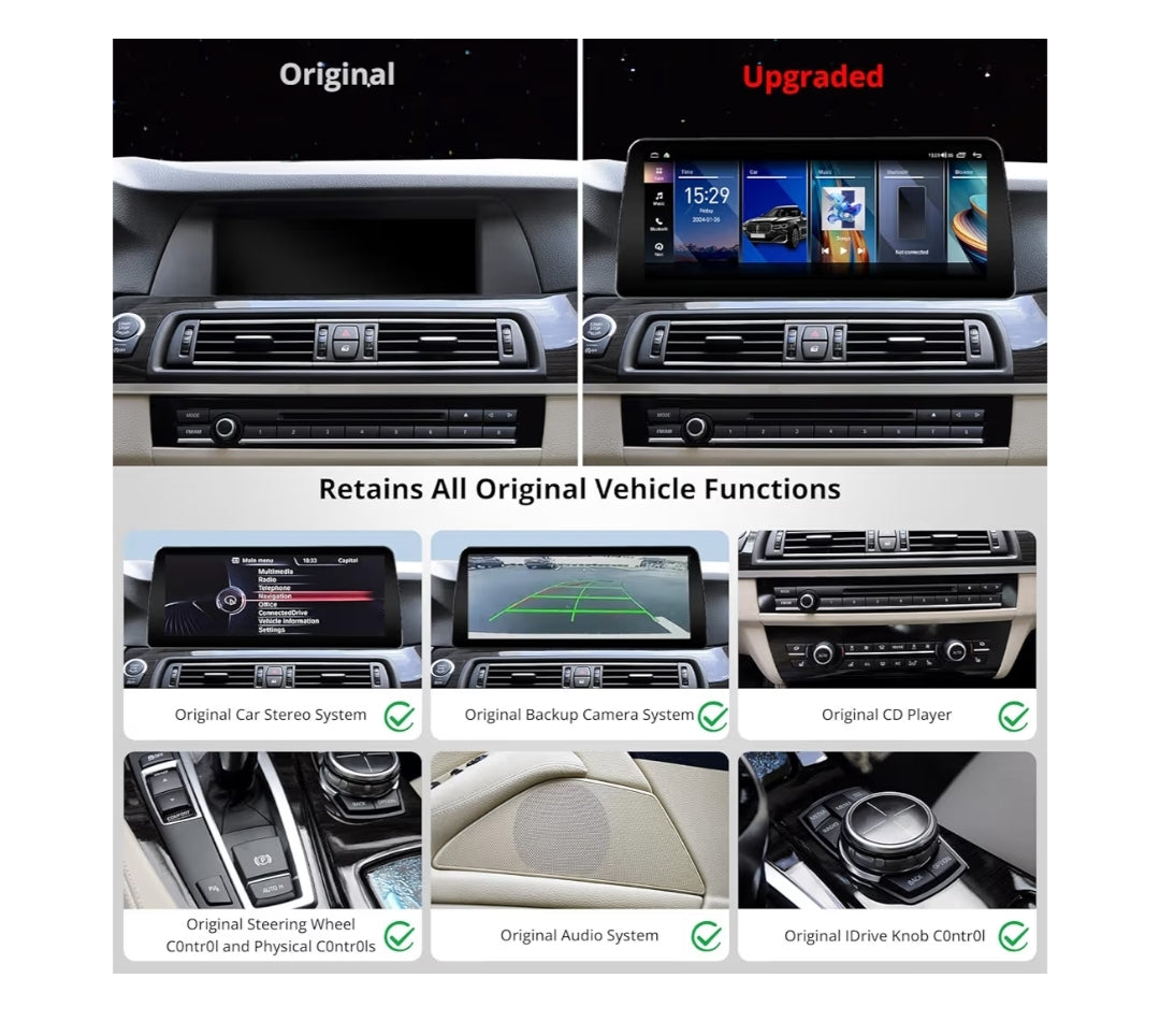 12.3" 6G+128G Android-motorstereo versoenbaar met BMW 5 Reeks F10 F11 2013-2017 NBT Stelsel, 4G LTE, Draadlose CarPlay & Android Auto, GPS-opsporing, SCVC,DSP 32Band EQ