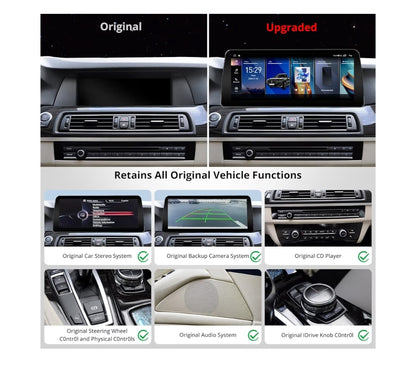 12.3" 6G+128G Android-motorstereo versoenbaar met BMW 5 Reeks F10 F11 2013-2017 NBT Stelsel, 4G LTE, Draadlose CarPlay & Android Auto, GPS-opsporing, SCVC,DSP 32Band EQ