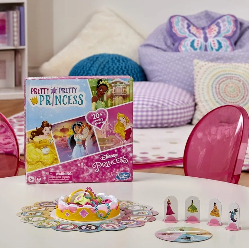 Hasbro Gaming Pretty Pretty Princess: Edition Board Game Featuring Disney Princesses - Jewelry Dress-Up Game