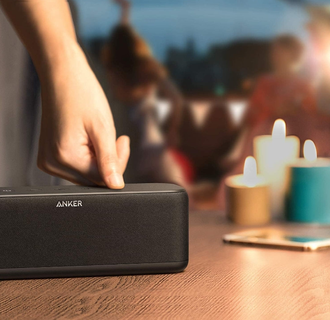Anker Upgraded Soundcore Boost Bluetooth Speaker with Well-Balanced Sound, BassUp, 12H Playtime, USB-C, IPX7 Waterproof, Wireless Customizable EQ via App, Stereo Pairing, Portable Speaker for Music