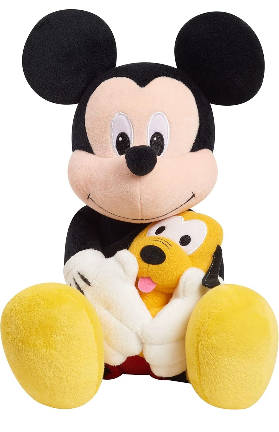 Disney Classics Lil Friends Mickey Mouse and Pluto 11.5" Large Plushie Stuffed Animal - Kids Toys for Ages 2 Up by Just Play