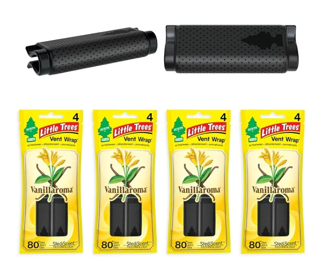 LITTLE TREES Kar Lugverfrisser Vent Wrap Geur, Onsigbaar Vars - Vanillaroma (16)