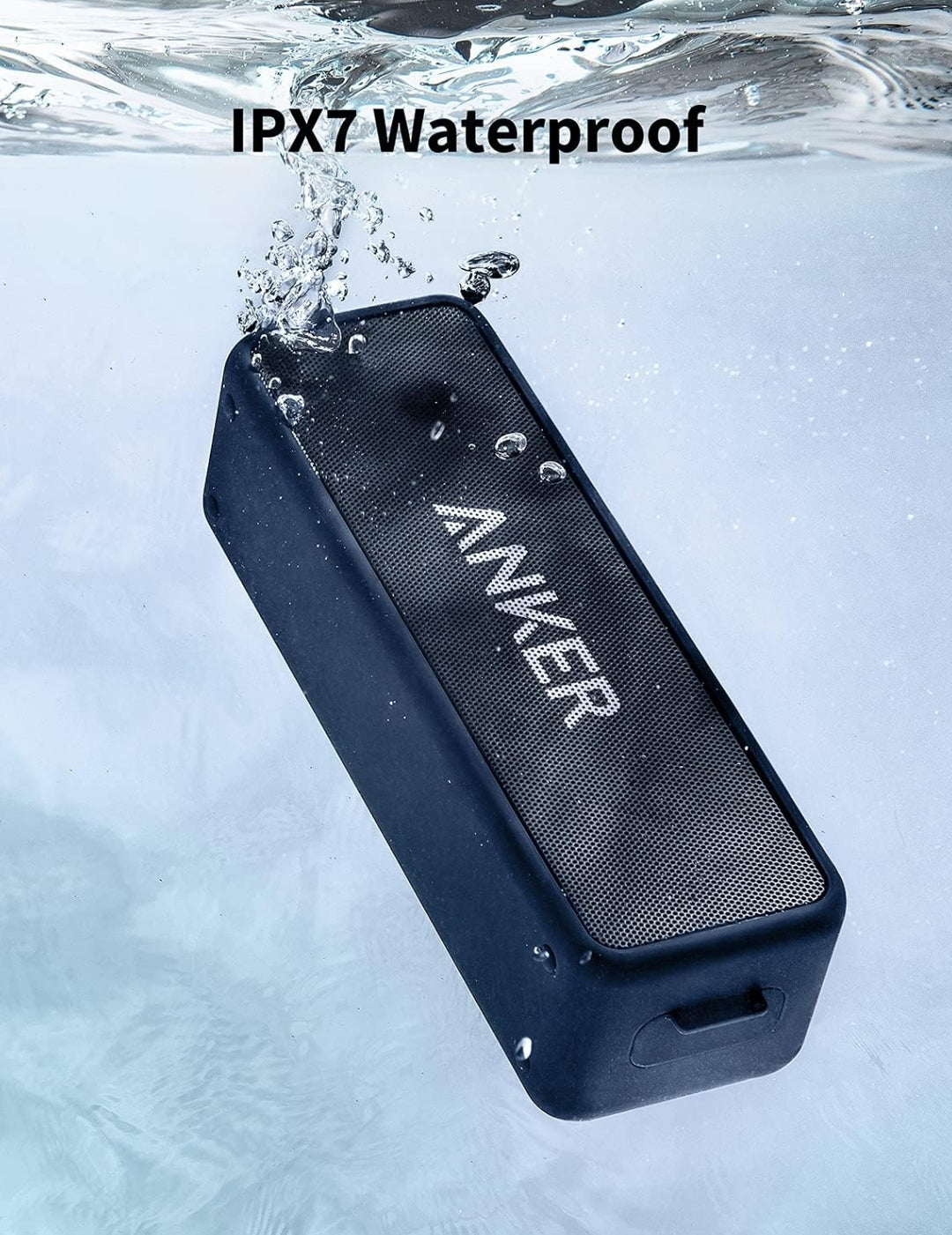 Anker Soundcore 2, 12W Dual-Driver, Portable Bluetooth Speakers for Daily Use, and Wireless, Extended Battery Life, 24-Hour Playtime, IPX7 Water Resistant, Built in Mic, 66 ft Bluetooth Range- Blue