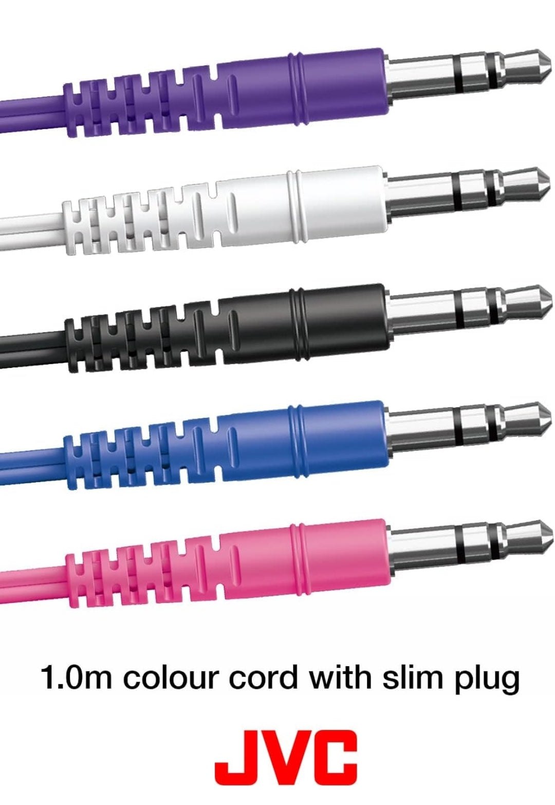JVC Gumy "In Ear"-koptelefoon, Kragtige klank, Gemaklike en stewige pas, Silikoonoorstukke S/M/L - HAFX7V Pers, Klein
