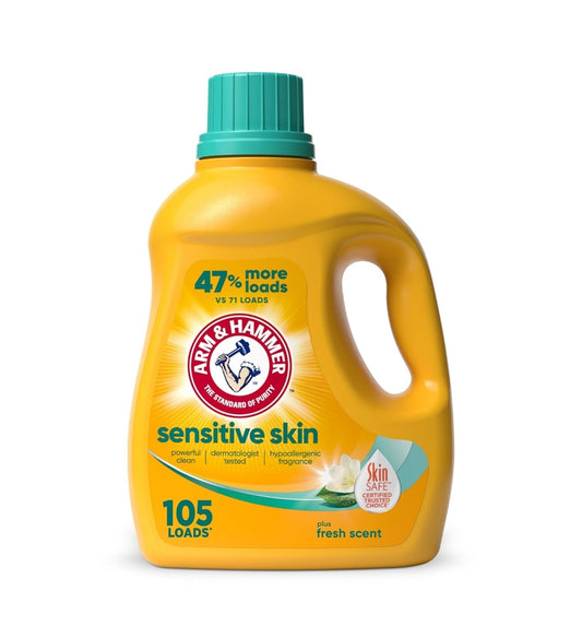 ARM & HAMMER Sensitive Skin Vloeibare Waspoeier, Vars Geur (105 fl oz)