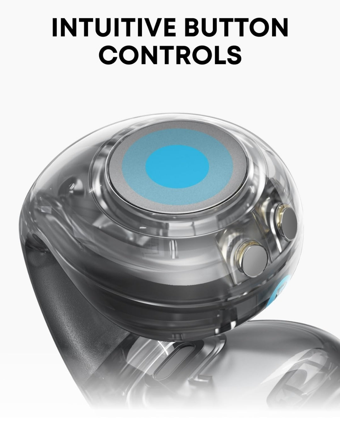 Soundcore C40i by Anker, Open-Ear Earbuds, Clip-On Headphones, Flexible Joint Design, Button Controls, Lightweight Comfort, Stable Fit with Attachable Ear Grips, Expansive Drivers for Clear Sound