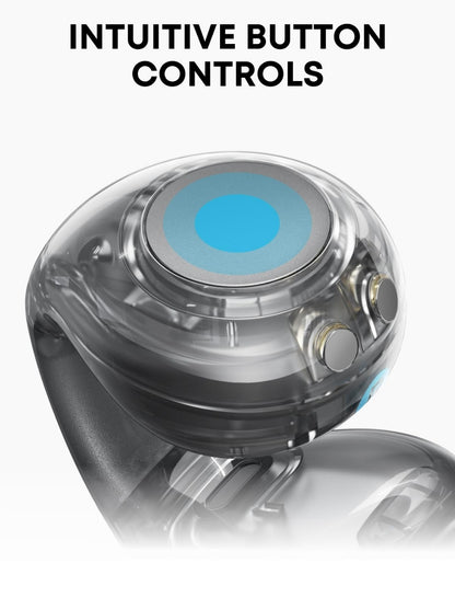 Soundcore C40i by Anker, Open-Ear Earbuds, Clip-On Headphones, Flexible Joint Design, Button Controls, Lightweight Comfort, Stable Fit with Attachable Ear Grips, Expansive Drivers for Clear Sound