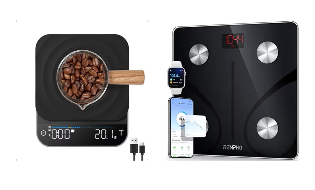 Smart Coffee Scale with Timer and Smart Scale for Body Weight