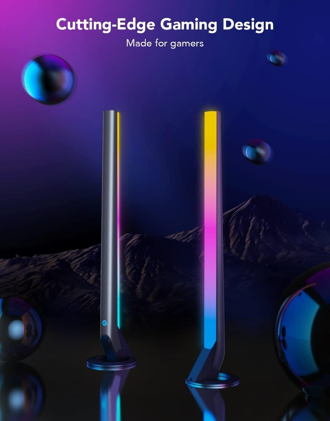 Govee RGBIC Gaming Light Bars H6047 with Smart Controller, Wi-Fi Smart LED Gaming Lights with Music Modes and 60+ Scene Modes Built, Works with Alexa & Google Assistant, Game Room Lights Decor