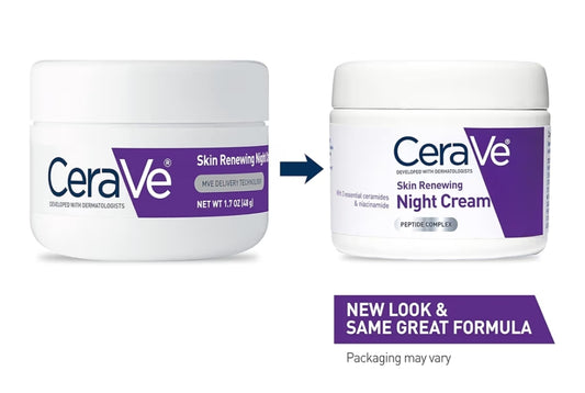 CeraVe Velvernuwende Nagroom, Niasinamied, Peptiedkompleks en Hialuronzuurbevogtiger 1.7 Oz – Verpakking kan Verskil
