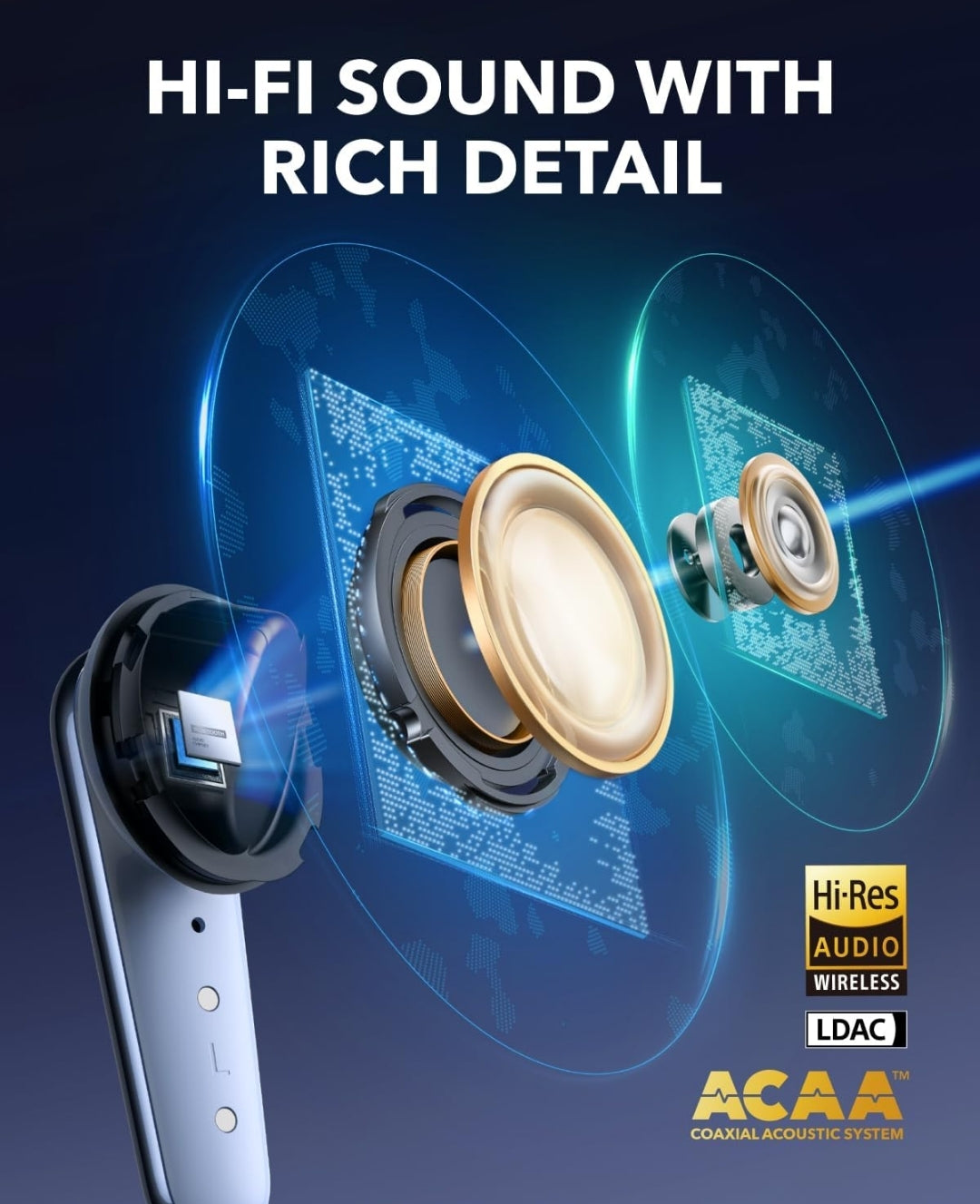 Soundcore Liberty 4 Pro by Anker, Noise Cancelling Wireless Earbuds, 7-Sensor and Real-Time Adaptive Noise Cancelling, 2× Faster Charging, Studio-Level Hi-Fi Music, Clear Calls with 6 Mics and AI