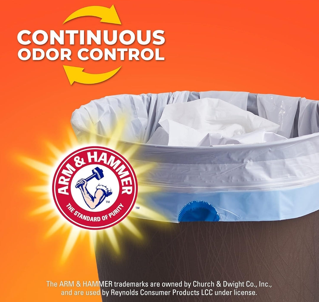 Hefty Small Trash Bags, Ocean Water Scent - 4 Gallon (52 CT)