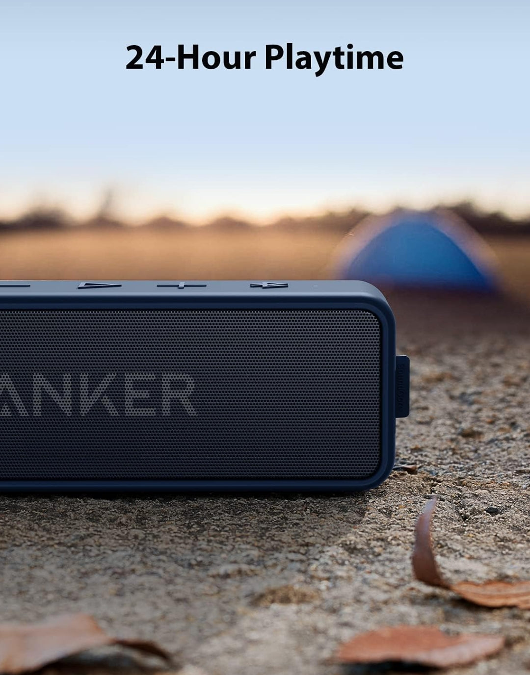 Anker Soundcore 2, 12W Dual-Driver, Portable Bluetooth Speakers for Daily Use, and Wireless, Extended Battery Life, 24-Hour Playtime, IPX7 Water Resistant, Built in Mic, 66 ft Bluetooth Range- Blue