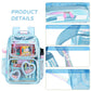 Clear Backpack for Girls Women Transparent Kids Elementary College School Bag Travel Laptop Backpacks Large Bookbags (Blue)