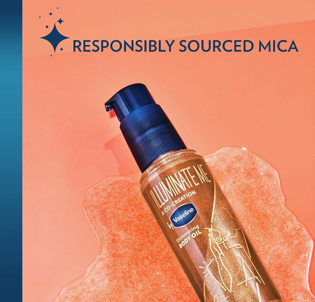 Vaseline Illuminate Me Shimmering Body Oil Created  for Glowing Skin 3.3 oz (2 PCS)