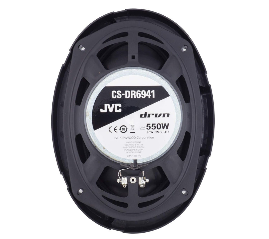 JVC Mobile CS-DR6941 drvn DR Reeks Lae-profiel Koaksiale Luidsprekers (6" x 9", 550 Watt Maks, 4 Rigting)
