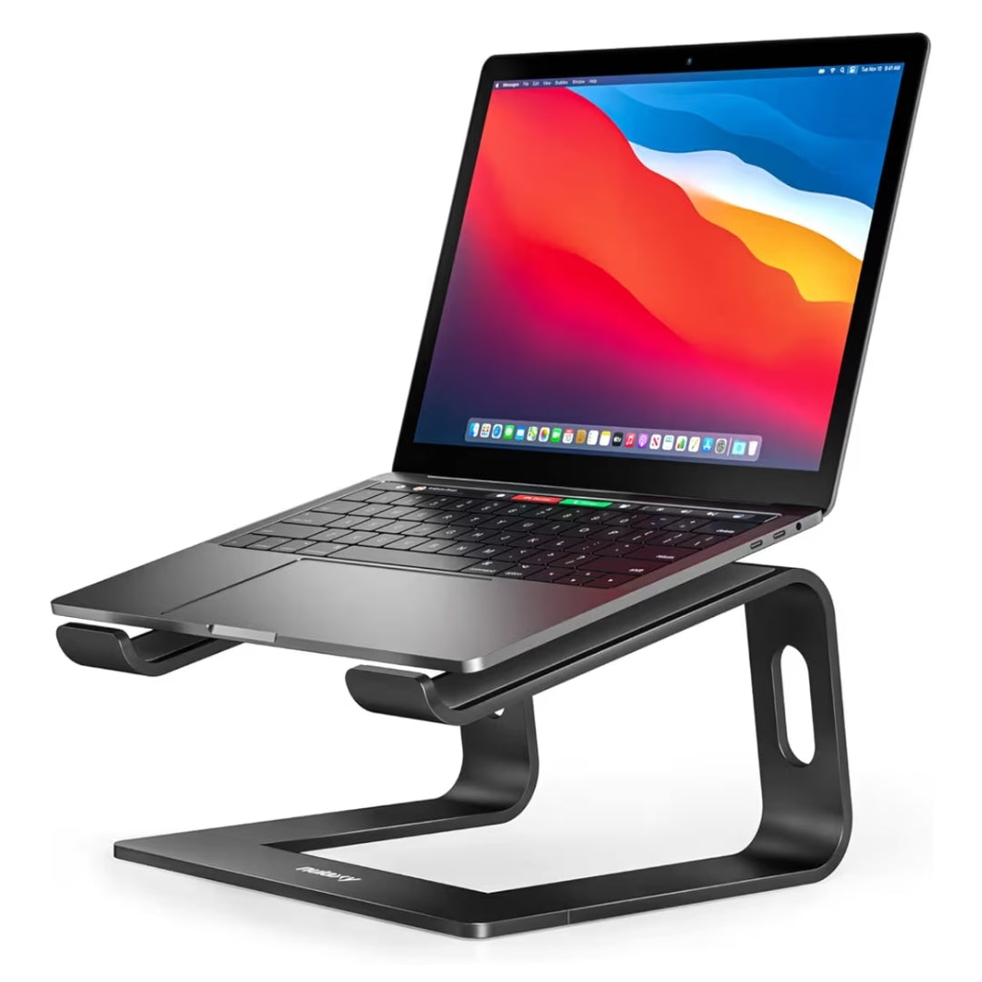 Ergonomiese Aluminium Rekenaarstaander, Afneembare Opstaan-Houerversoenbaar m/ MacBook Air Pro, Dell XPS, HP, 10-15.6”