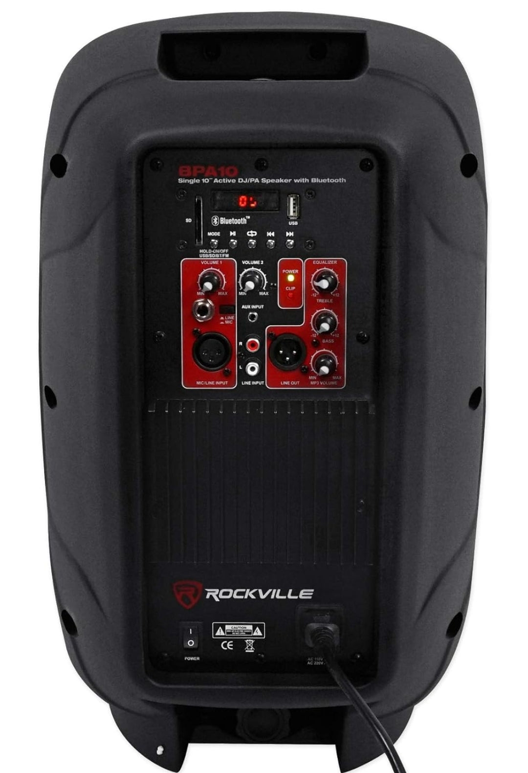 Rockville (2) BPA10 10" Professional Powered 400 Watt DJ PA Speakers w/Bluetooth