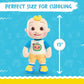 Just Play Cocomelon 100% Recycled Materials 13-inch JJ Plush Stuffed Doll, Super-Soft and Huggable, Kids Toys for Ages 18 Month