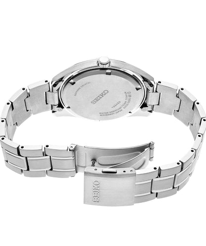 SEIKO Mans Essential Silwer SKAKELBLAD