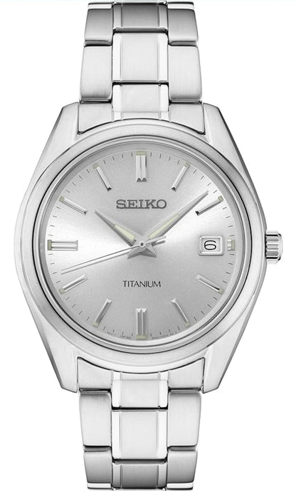 SEIKO Mans Essential Silwer SKAKELBLAD