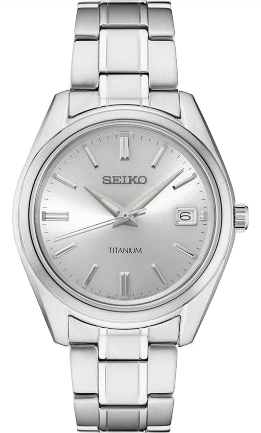 SEIKO Mans Essential Silwer SKAKELBLAD