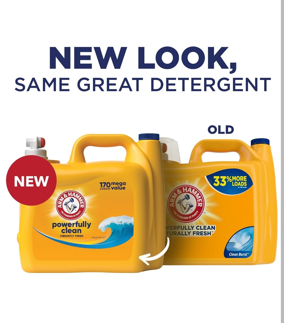 ARM & HAMMER Liquid Laundry Detergent - Clean Burst Fresh  (170 fl oz)