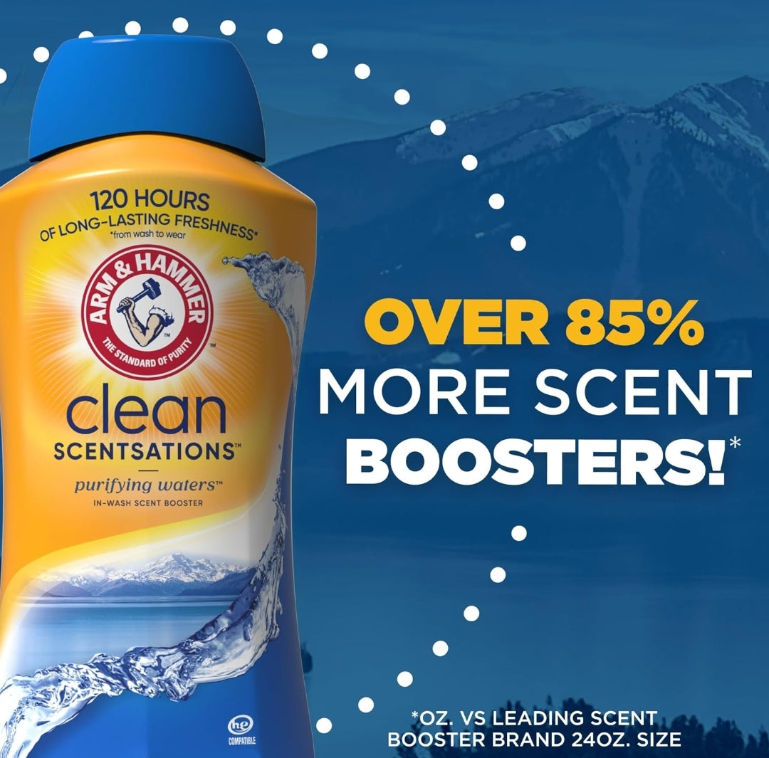 ARM & HAMMER Clean Scentsations In-Wash Laundry Scent Booster - Purifying Waters scent (45 Oz)