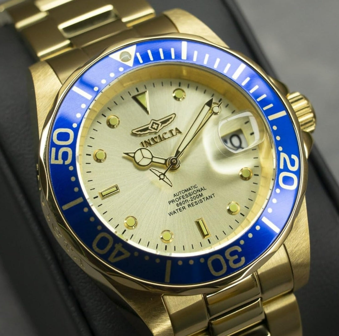 Invicta Men's 9743 Pro Diver Collection Gold-Tone Automatic Watch