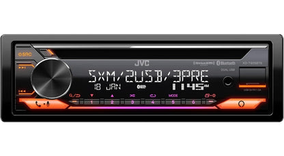 JVC KD-T925BTS Bluetooth-motorstereo-ontvanger met USB-poort – LCD-skerm - AM/FM-radio - MP3-speler - Dubbel DIN – 13-band-EQ (Swart)