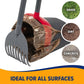Arm & Hammer Dog Pooper Scooper Swivel Bin & Rake - Black (2 Heavy Duty Scented Waste Bags Included)