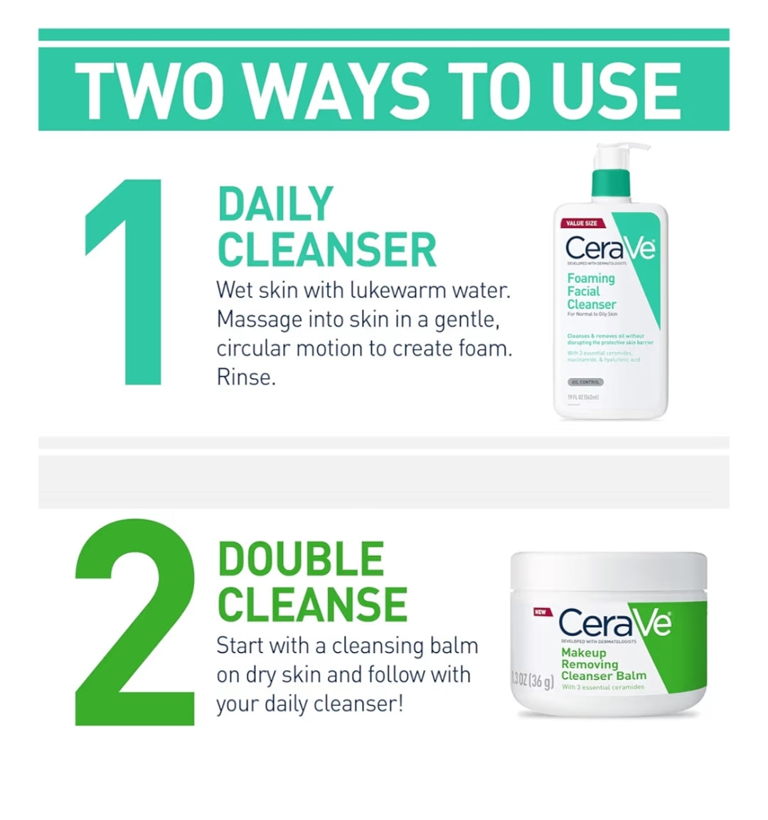 CeraVe Skuimende Gesigsreiniger, Daaglikse Gesigwas vir Olierige Vel, Hialuronzuur + Seramiede + Niasienamied, Geurvry en Parabenvry (16 oz)
