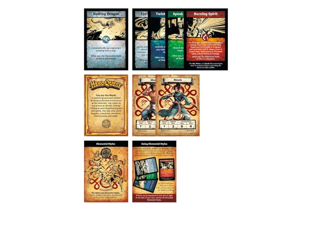 HeroQuest Hero Collection Path of The Wandering Monk Figures | Includes 2 Detailed Miniatures | Requires HeroQuest Game System to Play | Ages 14 and Up