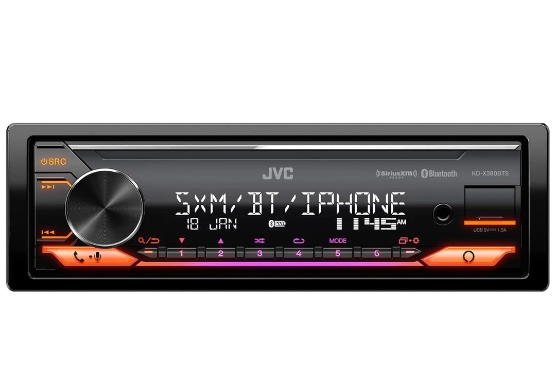 JVC KD-X380BTS Digitale Media Motorontvanger Met Bluetooth, USB, SiriusXM, Alexa