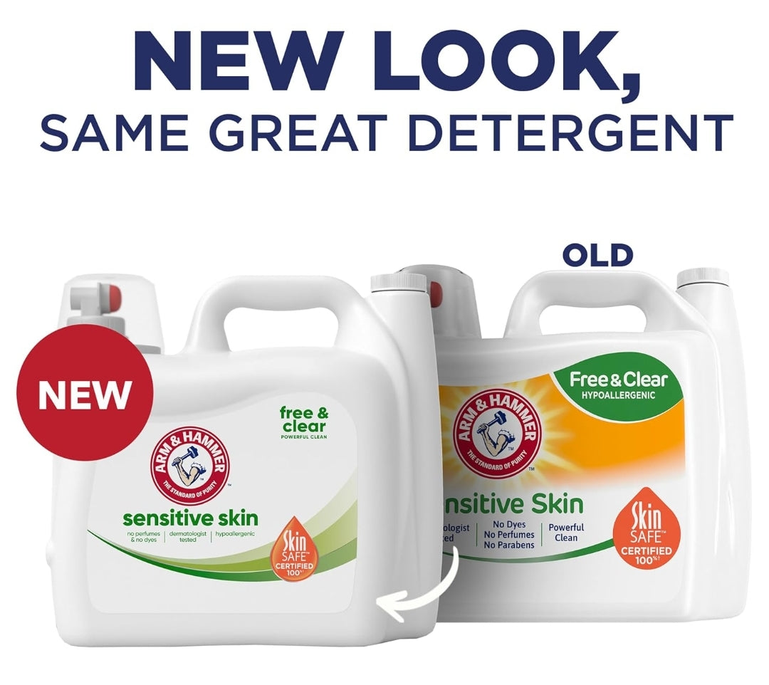ARM & HAMMER Sensitive Skin Free Clear, 170 Loads Liquid Laundry Detergent (170 Fl oz)