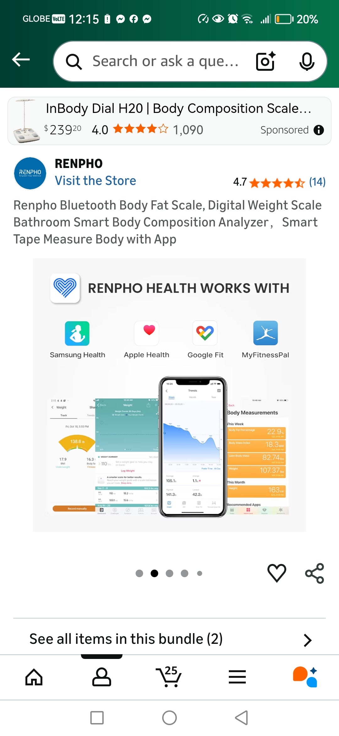 Bluetooth Digital Weight Scale,Smart Body Composition Analyzer with Smart Tape Measure Body with App