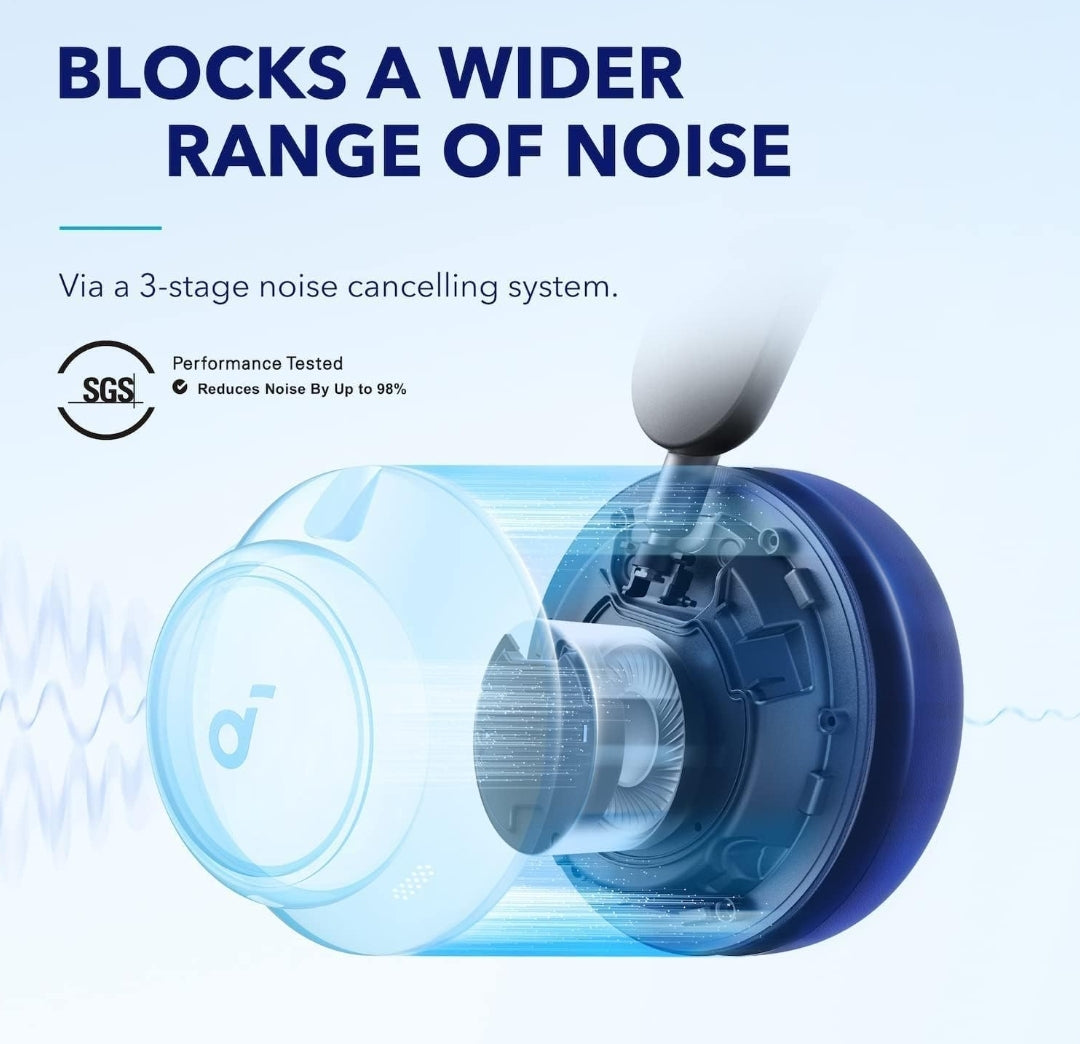 Soundcore by Anker Space Q45 Adaptive Active Noise Cancelling Headphones, Reduce Noise by Up to 98%, 50H Playtime, App Control, LDAC Hi-Res Wireless Audio, Comfortable Fit, Clear Calls, Bluetooth 5.3