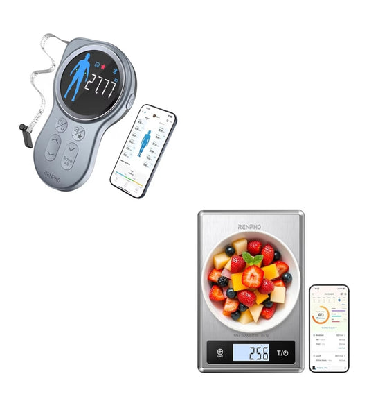 Bundle Smart Tape Measure with Large Display + Digital Smart Food Scale with Nutritional Calculator