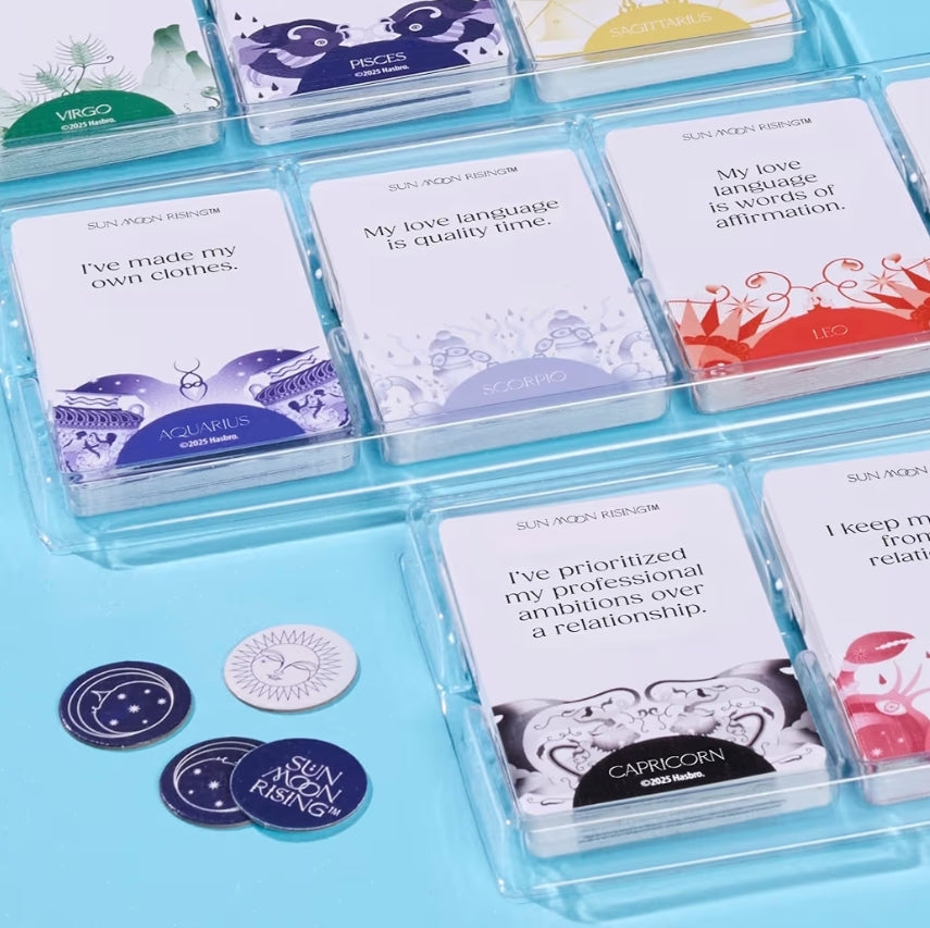 Sun Moon Rising Game (2nd Edition) - 300 Zodiac Inspired Conversation Cards - Astrology Themed Party Games