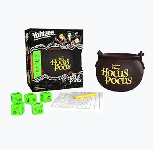 YAHTZEE: Disney Hocus Pocus Collectible Caldron Dice Cup Classic Family Game