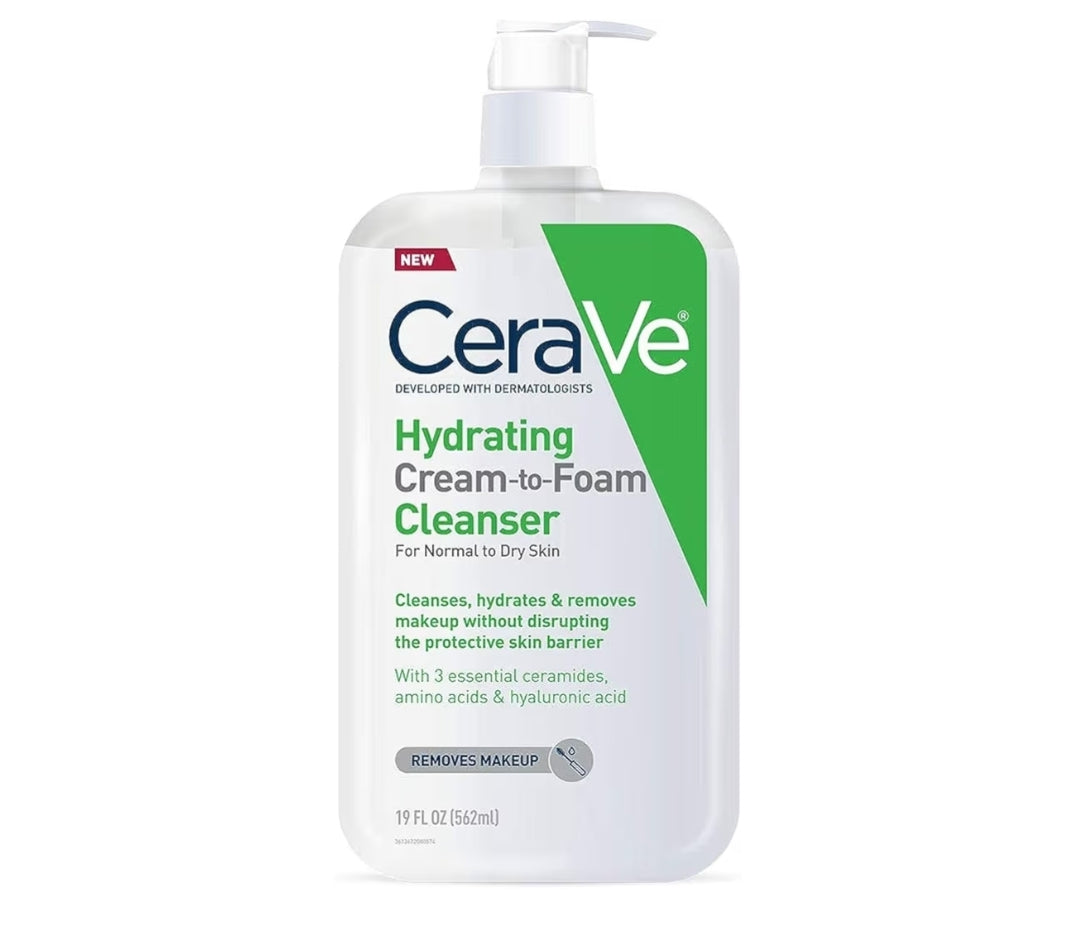 CeraVe Hydrating Foaming Oil Cleanser, Bevogtigende Olie-reiniger vir Gesig & Liggaam, Squalane-olie + Hialuroonsuur + Sereamiede - 19 oz