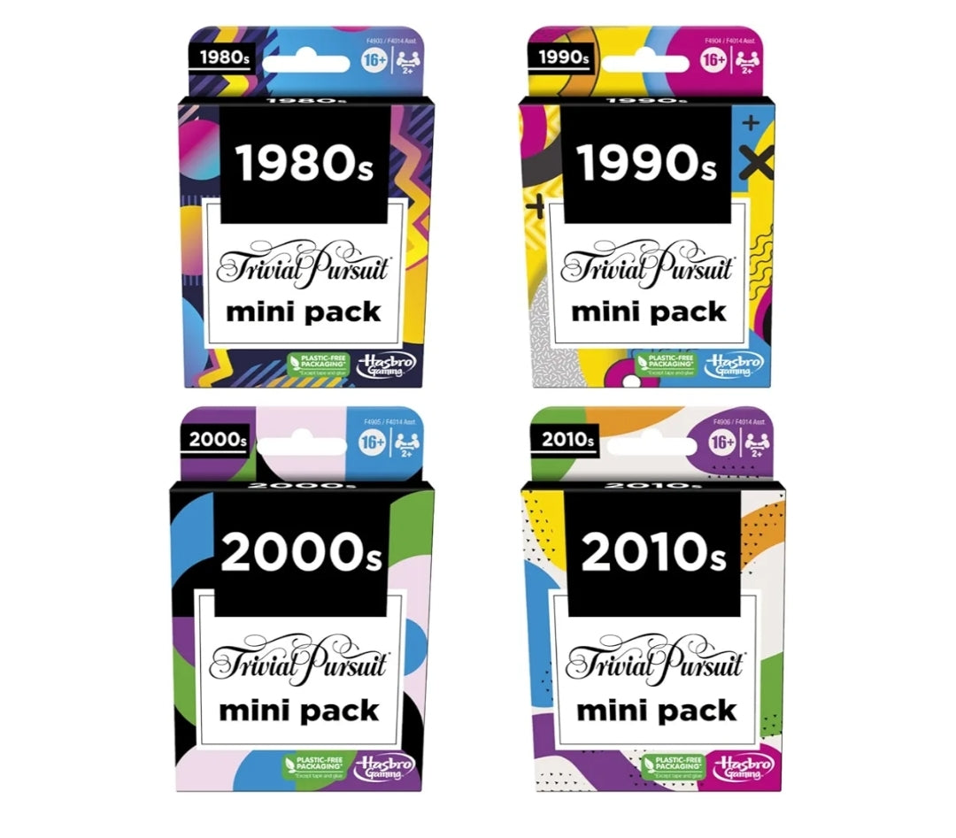 Hasbro Games Trivial Pursuit Mini Packs Multipack - Fun Trivia Questions