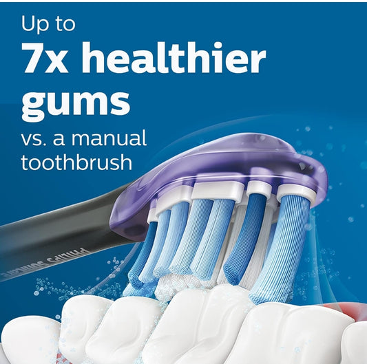 Philips Sonicare Oorspronklike G3 Premium Tandvleissorg Vervangende Tandeborselkoppe (Swart) HX9054/95