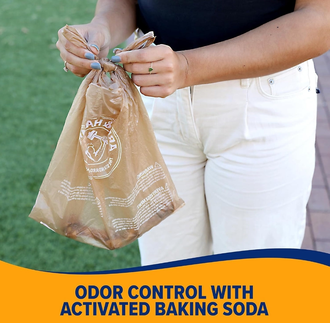 Arm & Hammer Heavy Duty Pet Waste Bags for Swivel Bin & Rake Dog Pooper Scooper - 20CT (Packaging May Vary) (2PK)